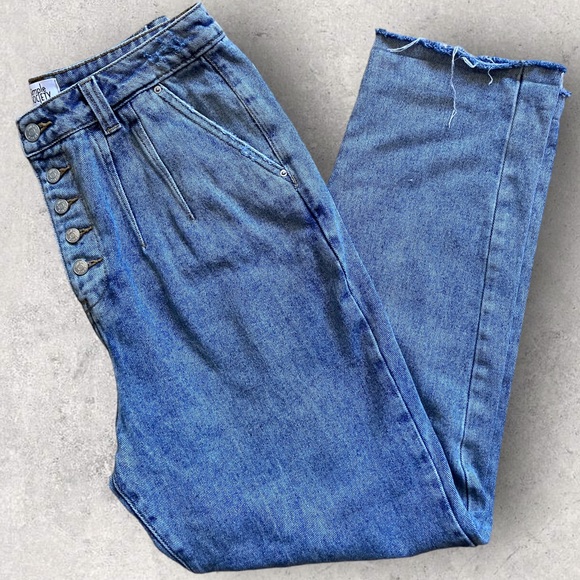 Simple Society Button Fly Paperbag Waist Jeans Size 9/29 - Picture 1 of 10